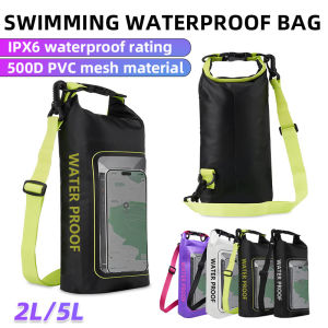 2L/5L PVC Swimming Waterproof BagMobile Phone Waterproof Dry Bag for Trekking Drifting Rafting Surfing Boating Storage Bag