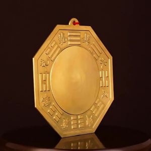 HETANGYUESHE | Front Door Feng Shui Mirror Brass