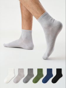 PRIMEET | Mens Short Summer Thin Socks Anti-Odor Antibacterial Sweat Absorption Non-Slip