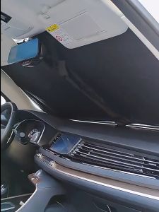 ม่านบังแดด ม่านกันแดดรถยนต์ กันความร้อน ด้านหน้ารถ ที่บังแดดกระจกหน้ารถ ที่กันแดด แผ่นบังแดด ม่านบังแดดกันยูวี