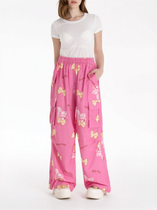 Cute Cartoon Print Elastic Waist Comfortable Matching Pants