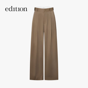 edition | Lightweight Cotton-like Wide-leg Casual Trousers