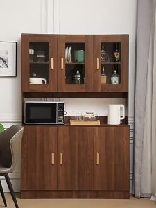 Lemari Dapur Minimalis Rak Dapur Bufet Kabinet Dapur Rak Penyimpanan Lemari Kabinet Kayu Rak Dapur Serbaguna / Rak Bumbu Kayu / Lemari Dapur