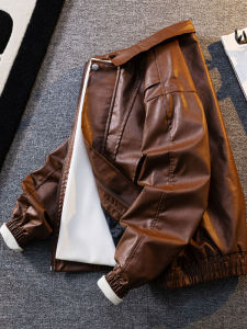 LIIEN NOOS | Moto Style PU Leather Jacket Short New Autumn Flip Collar