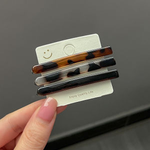 กิ๊บติดผมลายเสือดาวสุดเก๋ สไตล์เกาหลี กิ๊บติดผมด้านข้าง ทรงปากเป็ด ตกแต่งผม วัสดุเรซิน ราคาไม่เกิน 20 หยวน กิ๊บติดผมด้านข้าง