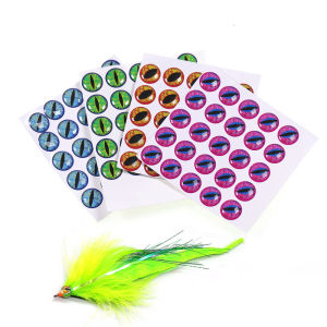100pcs/Pack 3~7mm Epoxy 3D Holographic Fish Eyes Dragon Eyes Fly Tying Material For Streamer Jig Lure Sea Flies Trout Fishing