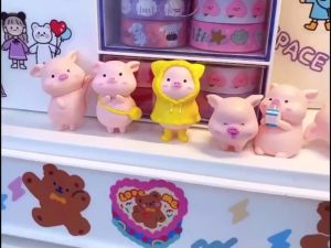 Mô hình heo hồng mini trang trí tiểu cảnh bàn làm việc bàn học giá rẻ