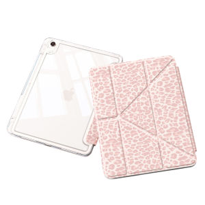 YOUSIDUN | Leopard Pattern Pen Slot Transparent Universal iPad Protective Case