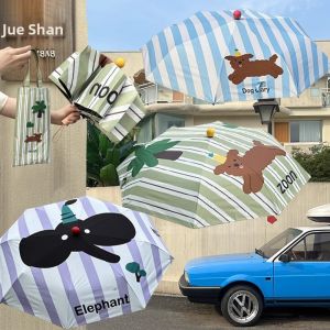 UV Protection Automatic Folding Womens Umbrella