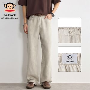 Paul Frank | Breathable Linen-Blended Tencel Mens Casual Pants