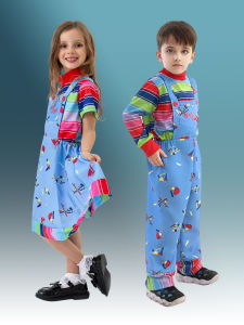 Girls Halloween Chucky Costume: Jumpsuit for Halloween Cosplay