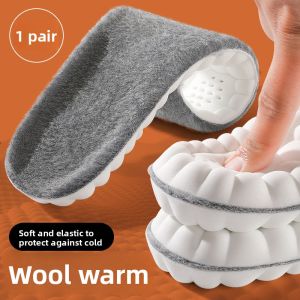 Warm Lamb Velvet L Latex Shoe Insoles Womens Fleece Lined Thickened Winter Soft Bottom Comfortable Ultra Soft Cotton Insoles