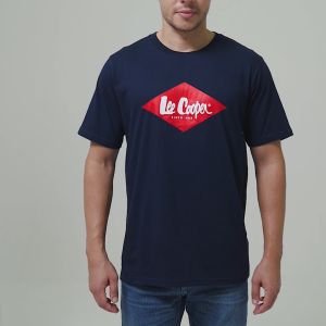 Lee Cooper T-shirt Logo Diamond Red Navy