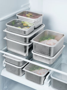 Lec | 304 Stainless Steel Food Storage Box for Freezing and Refrigeration