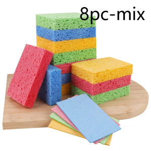 8/16/24pcs Large Cellulose Sponges Kitchen Sponges Durable Dishwashing Colored Sponges for Cleaning and Scrubbing Dishes