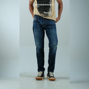 Bombboogie Celana Jeans Pria Slimfit K1 Series Medium Blue 43SK1B3ML