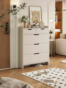Ultra-thin Wall-leaning Entrance Shoe Cabinet with Drawer and Flip-up Storage
