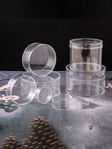 High-End Food Grade Plastic Gift Packaging Box round Transparent Display Storage Jewelry Manicure Box Small Kitchen Cooking