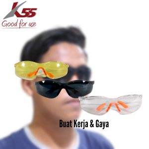 K55 Kacamata Fashion Kaca Mata Kerja Las Motor Mobil Sepeda Flexible Safety Glasses