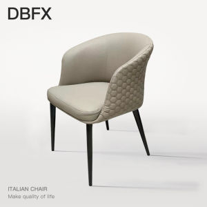 DUOBAOFUXING | Hotel Luxury Faux Leather Armrest Dining Chair