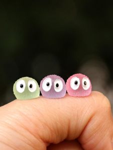 Cute Luminous Color Black Charcoal Black Briquette Elf Cartoon Animation Peripheral Hand-Made Micro Landscape Small Ornaments