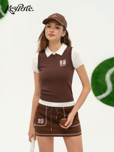 keypotegolf | Outdoor Sport False Two-Piece Short Sleeve Polo Shirt Women