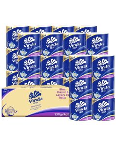 Vinda | Economical Use for Home Blue Tissue Paper 30 Rolls 130g