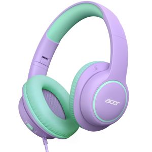 Acer | Acer Kids Wired Headphones for School 85/94dB Safe Volume Limit 3.5mm Jack Foldable Headphones Over Ear for Toddler Boys Girls