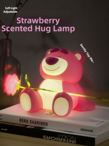 BEAUTY IN THE LIGHT | Christmas Strawberry Bear Silicone Timed Night Light