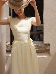 Fairy Tale Style Round Neck Short Sleeve Dress