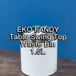 EKO Dustbin | FANDY | EK9204 | 1.5L | Table Bin | Swing Top | Waste Bin | Multiple Colours