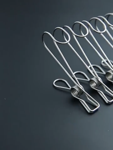 คลิปหนีบผ้า สแตนเลส - พร้อมคลิปตะขอ ที่หนีบผ้า/ไม้หนีบผ้า ใช้งานสะดวก G3382