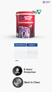 5L Nippon Weatherbond Quartz Exterior Paint 8 Years Protection