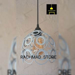 Lampu gantung hias minimalis ruang tamu teras isi 1 putih