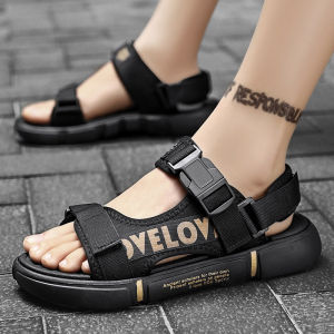 Mens Summer 2025 New Style Beach Shoes Driving Anti-slip Dual-use Sports Casual Mens Sandals Breathable Flat Heel Soft Leather