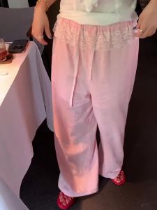 Summer Design Wide Leg Pants Striped Loose