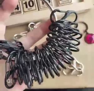 Portable Bottle Hanging Snap Hook/ Key Ring Pendant Creative Multi Ring / Durable Alloy Keychain with Lock S形钩子扣