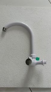 [ FERRUM ] Kran Cuci Piring Keran Dapur Keran Angsa PVC Soligen Engkol W4 Putih