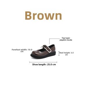 Josiny | Mary Jane Thick-soled Flats Shoes Pair with Skirts