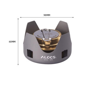 ALOCS B02/B13 Bếp Đốt Cồn Gấp Di Động Có Chân Đế Cho Cắm Trại Ngoài Trời Dã Ngoại Hợp Kim Nhôm Bếp Nhiên Liệu Cồn Lỏng