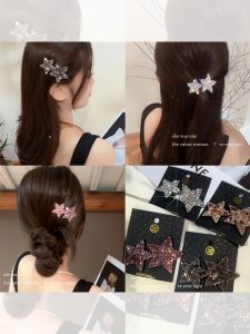 Full Drill Star Hair Clip Womens Bangs Side BB Clip Large Size Star Hair Accessories Korean Style Summer New Fresh out