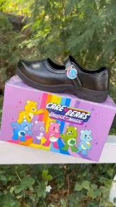 รองเท้านักเรียนหญิง Chappy ลาย Care Bears สีดำ ใส่ง่าย เดินสบาย(CB-999)