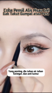 Pensil Alis Tahan Air Tahan Keringat untuk Pemula - Warna Alami Tidak Luntur Desain Dua Ujung dengan Sikat