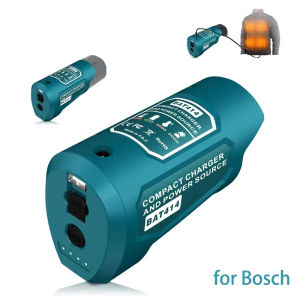 การเปลี่ยนแหล่งจ่ายไฟสําหรับ Bosch 10.8 V/12 V แบตเตอรี่ พอร์ต USB และ DC 12 V Outlet แบบพกพาอุ่นแจ็คเก็ตอะแดปเตอร์แบตเตอรี่