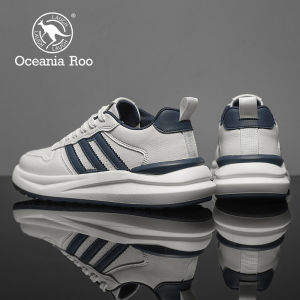 Mens Sporty Casual Shoes Autumn Winter Thick Bottom Heightening Dad Shoes Trendy White Shoes Youth Fashion Single Shoes