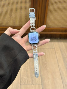 Sanrio | Elegant INS Hello Kitty Metal Chain Watch Band Case for Samsung Galaxy Watch 9 8 7Ultra 7-4 Classic Girlish Steel Bracelet Strap