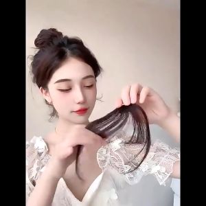 Air Fringe Hair Natural Fuffy HairClip Thick Comic Style Fringe Hair Piece Wig Hair