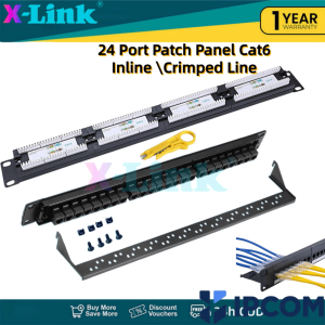 24 Ports Patch Panel CAT6 UTP All-metal Rack Mount Suitable