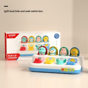 Peekaboo Small Animal Causal Pop-up Switch Storage Box Baby Finger Exercise Early Childhood Education Toy Gift