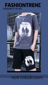 #ชุดเสื้อยืดกับกางเกงลำลองขาสั้นสินค้าพร้อมส่ง# ลายสกรีนคมชัด เนื้อผ้าคุณภาพ ผ้านิ่ม ใส่สบาย ไม่ร้อน รับประกันสีไม่ตก